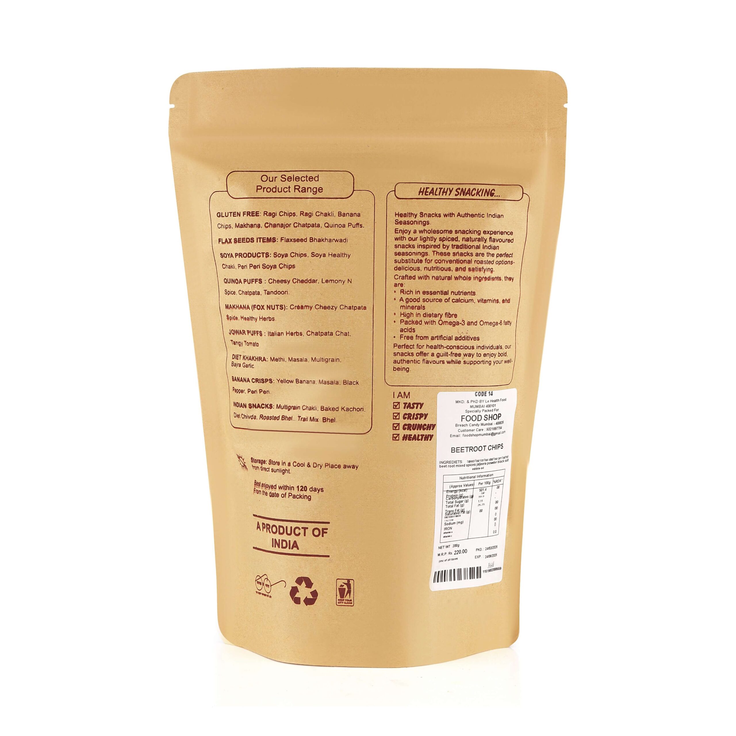 Beetroot Chips Beetroot Chips | 200g - Image 3