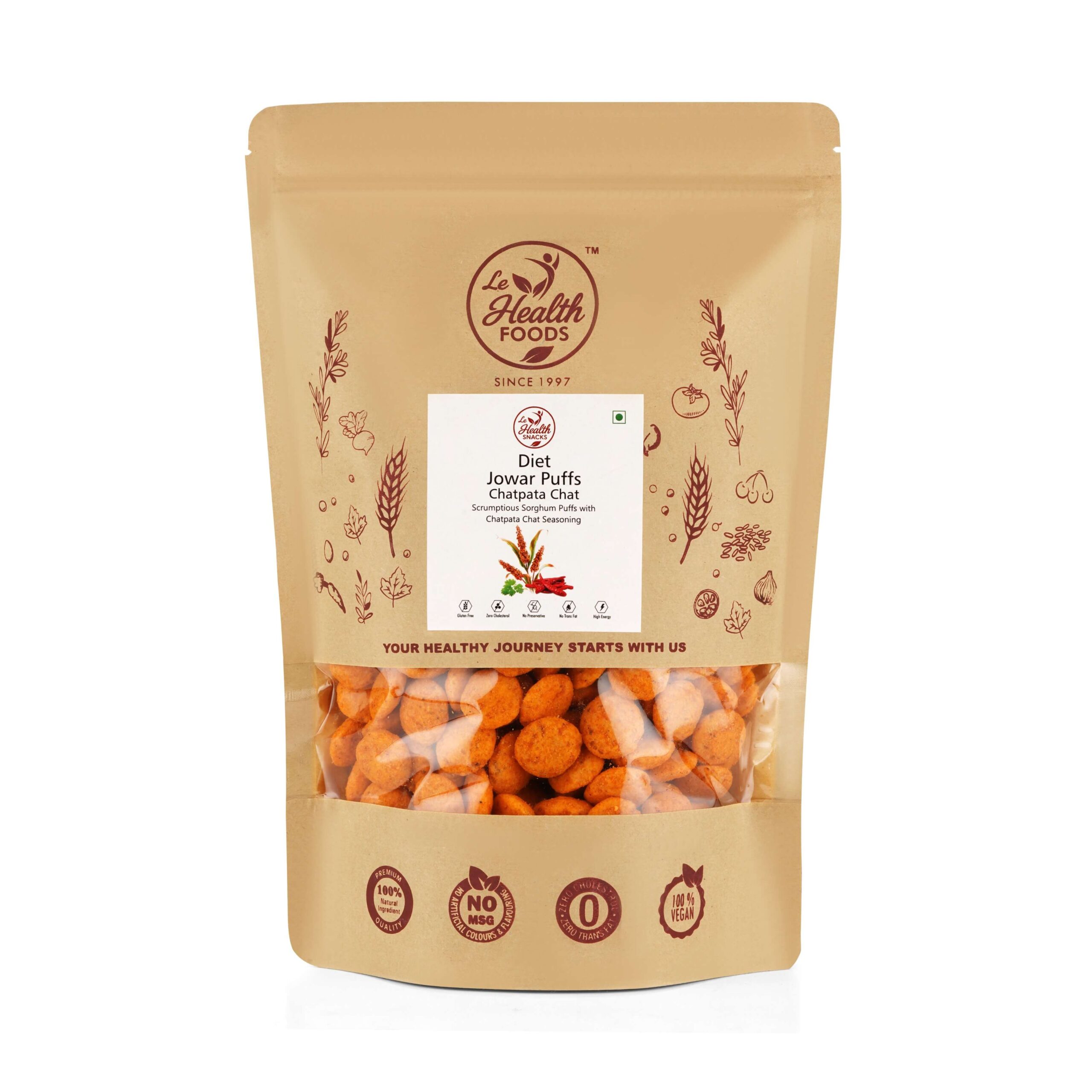 Diet Jowar Puffs Chatpata chat Diet Chatpata Jawari Puff | 150g - Image 2
