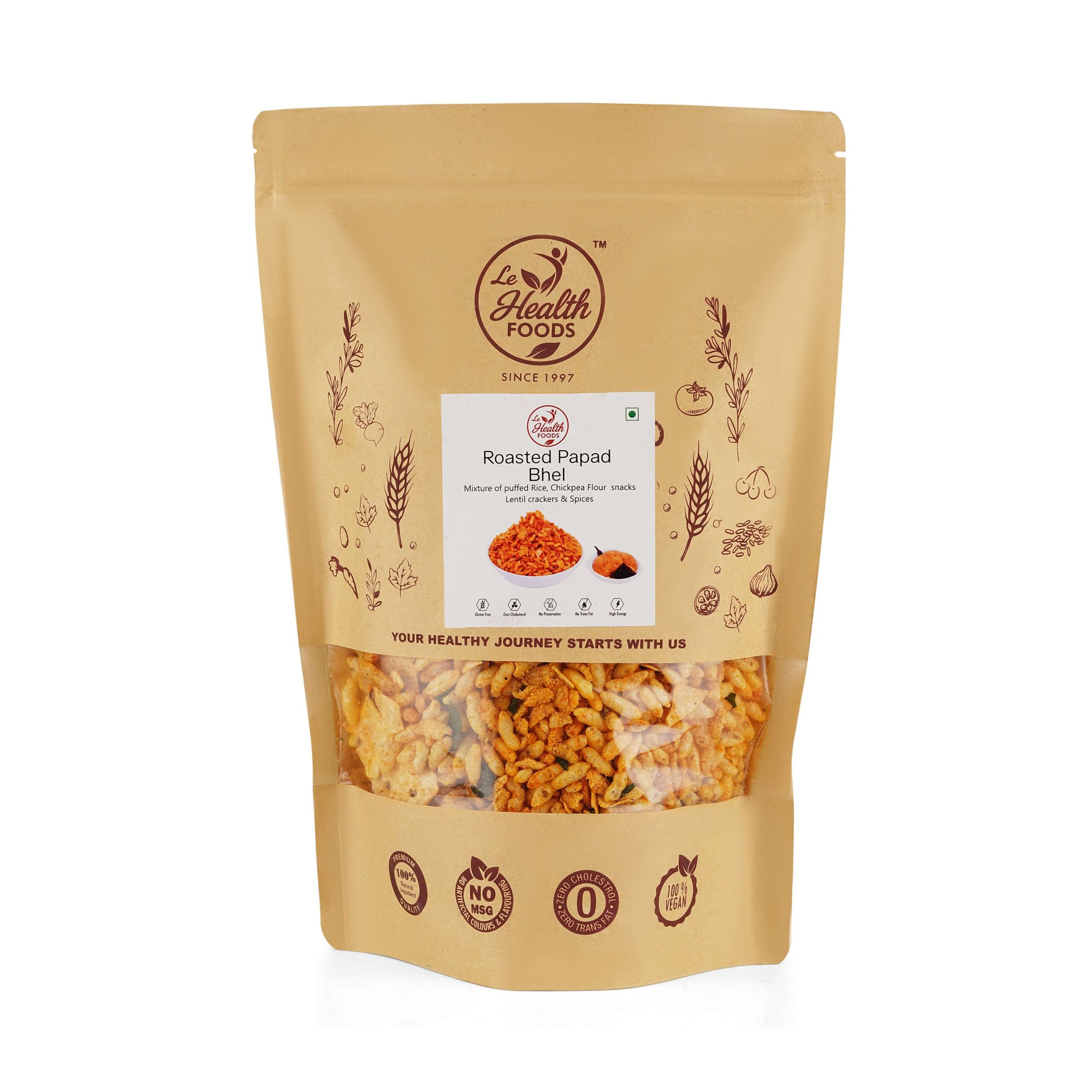 roasted papad bhel roasted papad bhel